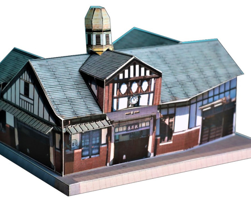 旧原宿駅舎 ペーパークラフト 立体・オブジェ 旅とクラフト 通販