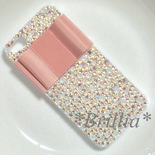 Iphone 5s simフリー SWAROVSKI カスタム Gold iPhone 5s Swarovski Elite Bezel Top and Bottom Logo