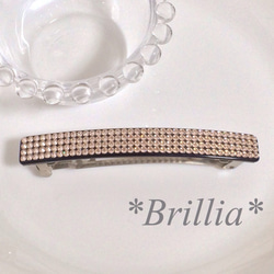 【再販】*Brillia*スワロフスキー＊キラキラバレッタ＊シルク 2枚目の画像