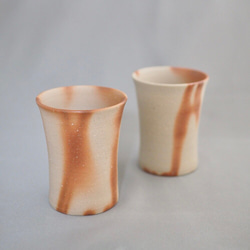 備前焼ビアマグ（くびれ）（緋だすき） 2枚目の画像