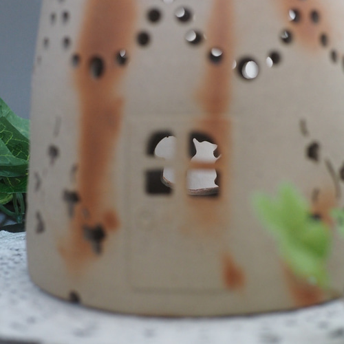 備前焼 ランプシェード（森のおうち） スタンドライト・テーブルランプ