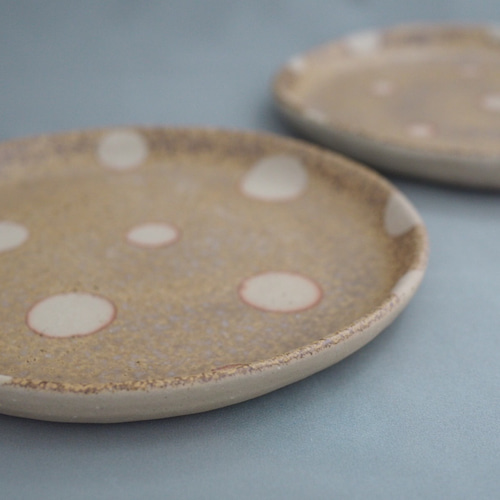 備前焼 水玉皿M（約18センチ） 中皿 Aco＊cocha 吉岡亜子 通販