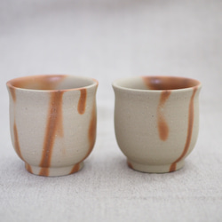 備前焼 ひだすき 陶器 湯飲み 2個セット 備前 湯呑（ひだすき） 湯呑み Aco＊cocha 吉岡亜子 通販