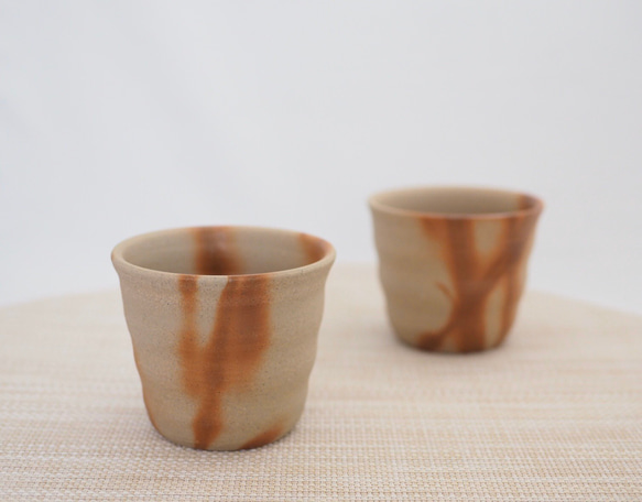 備前フリーカップ〜なみなみ〜（緋だすき） 2枚目の画像