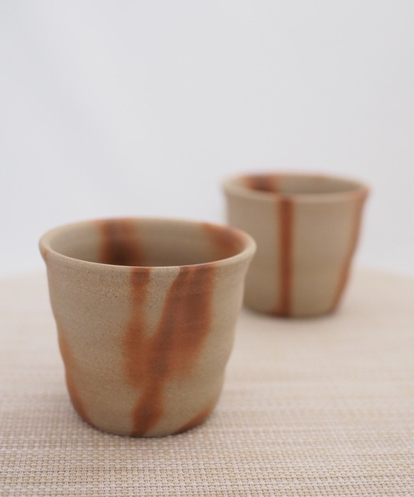 備前フリーカップ〜なみなみ〜（緋だすき） 7枚目の画像