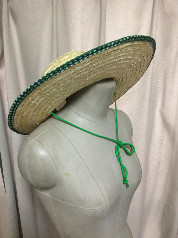 ポニーテール用麦わら帽子(Straw hat for ponytails) 3枚目の画像