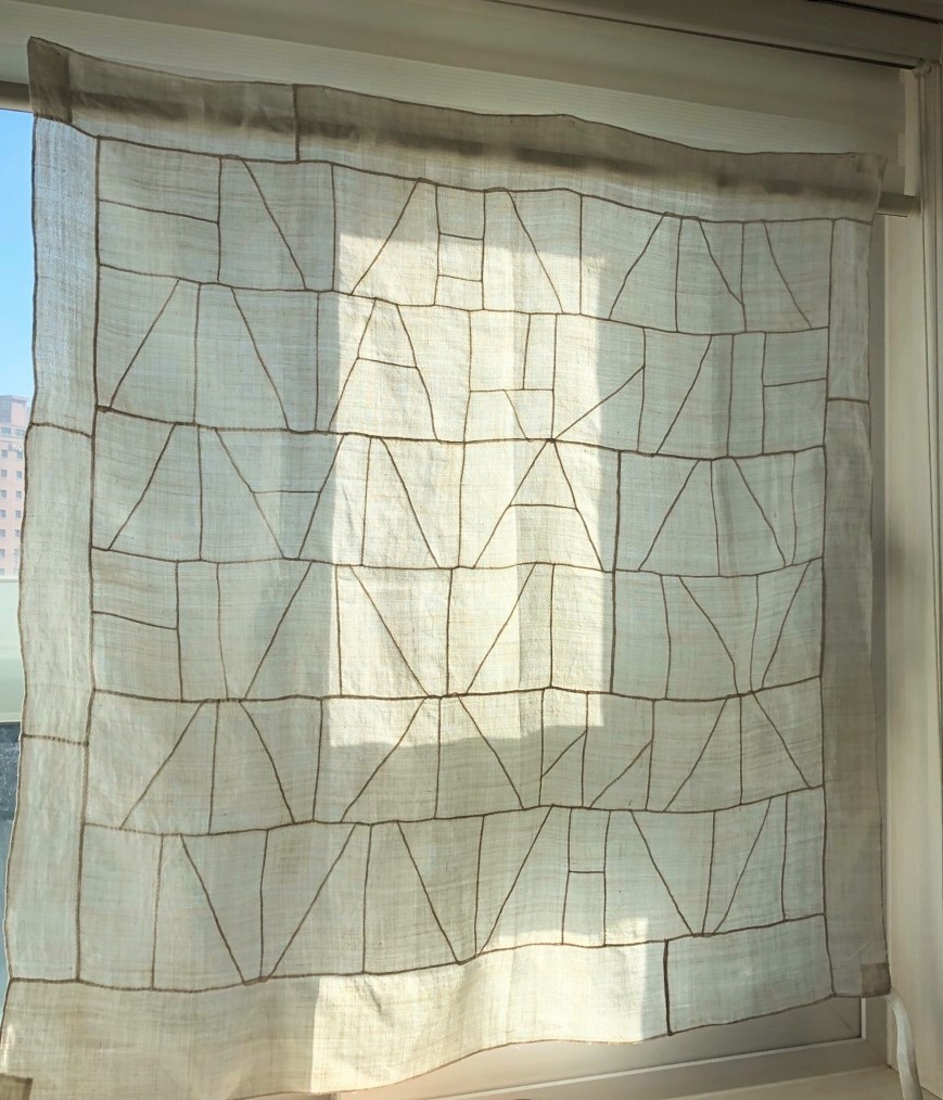 ポジャギアンティークタペストリー （C-2）薄いベージュ 118