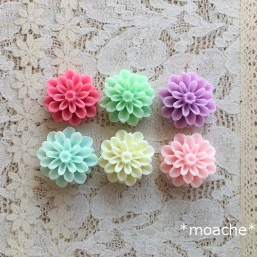 ハンドメイド ボタンカボション花モチーフ⑧