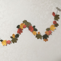 秋の森の葉ガーランド　＊再販＊ 2枚目の画像