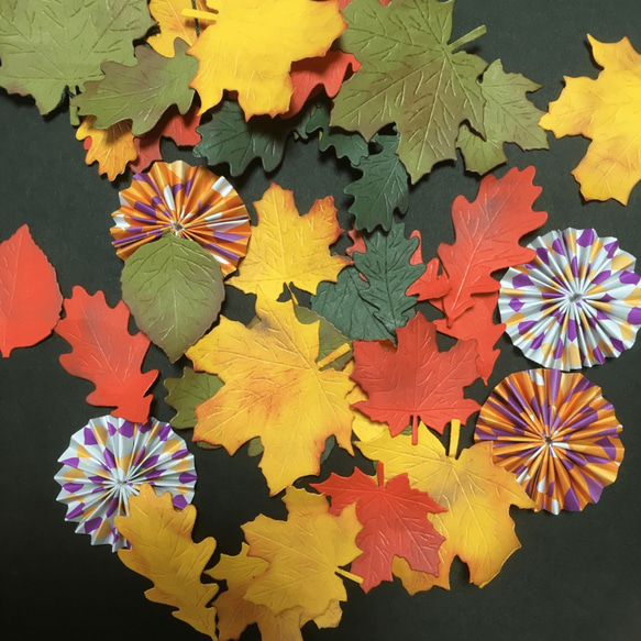 秋の森の葉ガーランド　＊再販＊ 3枚目の画像