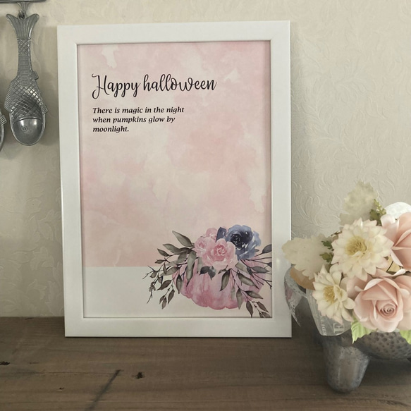 ハロウィンポスター　＊ピンクハロウィン＊ 1枚目の画像