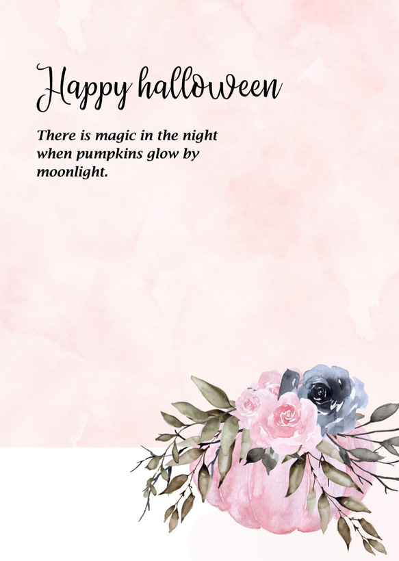 ハロウィンポスター　＊ピンクハロウィン＊ 2枚目の画像