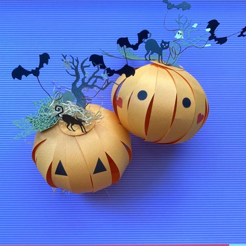 ぷうあさま専用（原画）ジャック・オー・ランタンの家【A5／水彩画／#2630】 ぷうあさま専用（原画）ジャック・オー・ランタンの家【A5