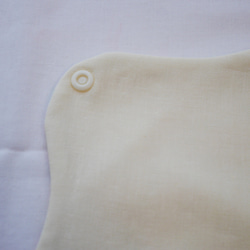 リボン柄×アイボリー　布ナプキン　3枚セット 3枚目の画像
