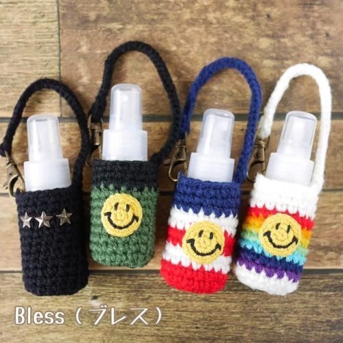 赤】いちごのスプレーボトルホルダー 消毒用アルコール液対応スプレー 