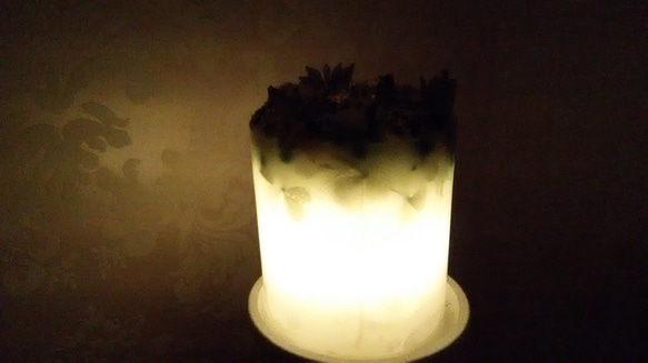 ギフトに最適 春のボタニカル LEDライト キャンドル 4枚目の画像