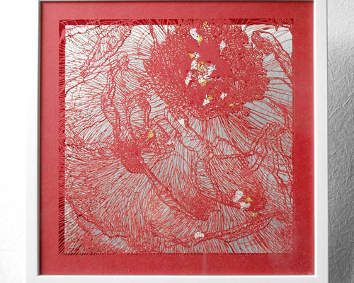 絵　額縁　牡丹　ボタン　縁起物 1_ab2eeed23f0df79cfdfc1456fcbf