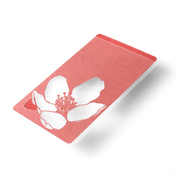 切り絵 カード しおり 名刺 桜 赤の色渋紙 1枚 2枚目の画像