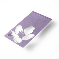 切り絵 カード しおり 名刺 桜 深紫の色渋紙 1枚 2枚目の画像