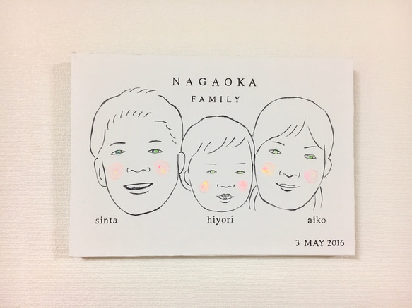 家族の似顔絵ボード 5枚目の画像