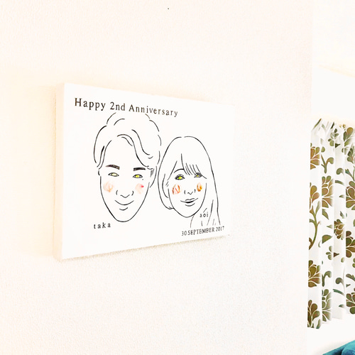 B3サイズ 似顔絵 オーダー アートパネル 記念 プレゼント イラスト