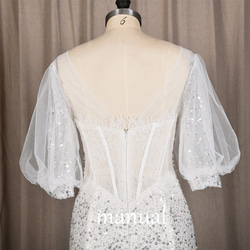 スパンコールマーメイドラインウェディングドレス 前撮り 結婚式 二次会ドレス 178 8枚目の画像