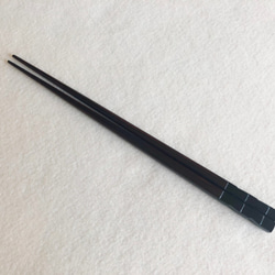 箸　市松　黒×溜塗（長さ23㎝） 4枚目の画像