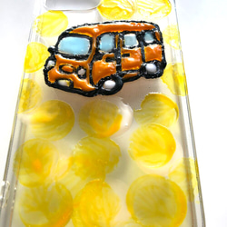 黄色のカーとシャボン玉iPhoneケース 10枚目の画像