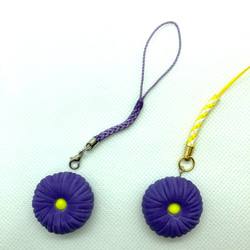 和菓子ねりきり紫の花ストラップ 7枚目の画像