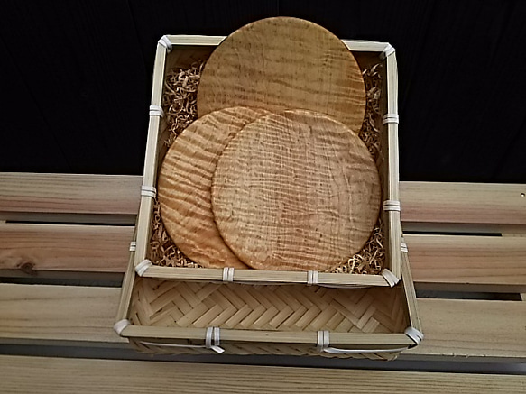 橡(ﾄﾁ)の小皿3枚セット 総縮杢 小皿 yoshiji 通販 9988770