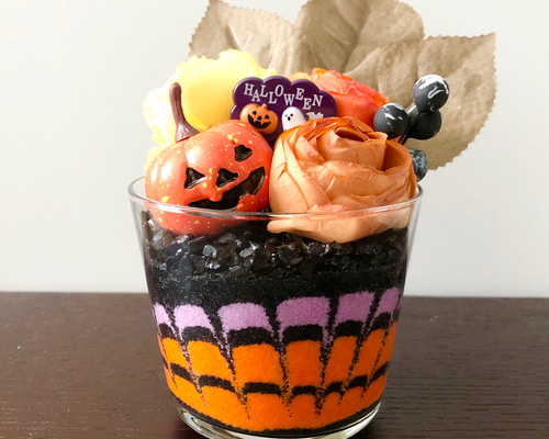 ハロウィンカラーサンドアートキット　3セット 0_3c773a51f93efcb380192f560785