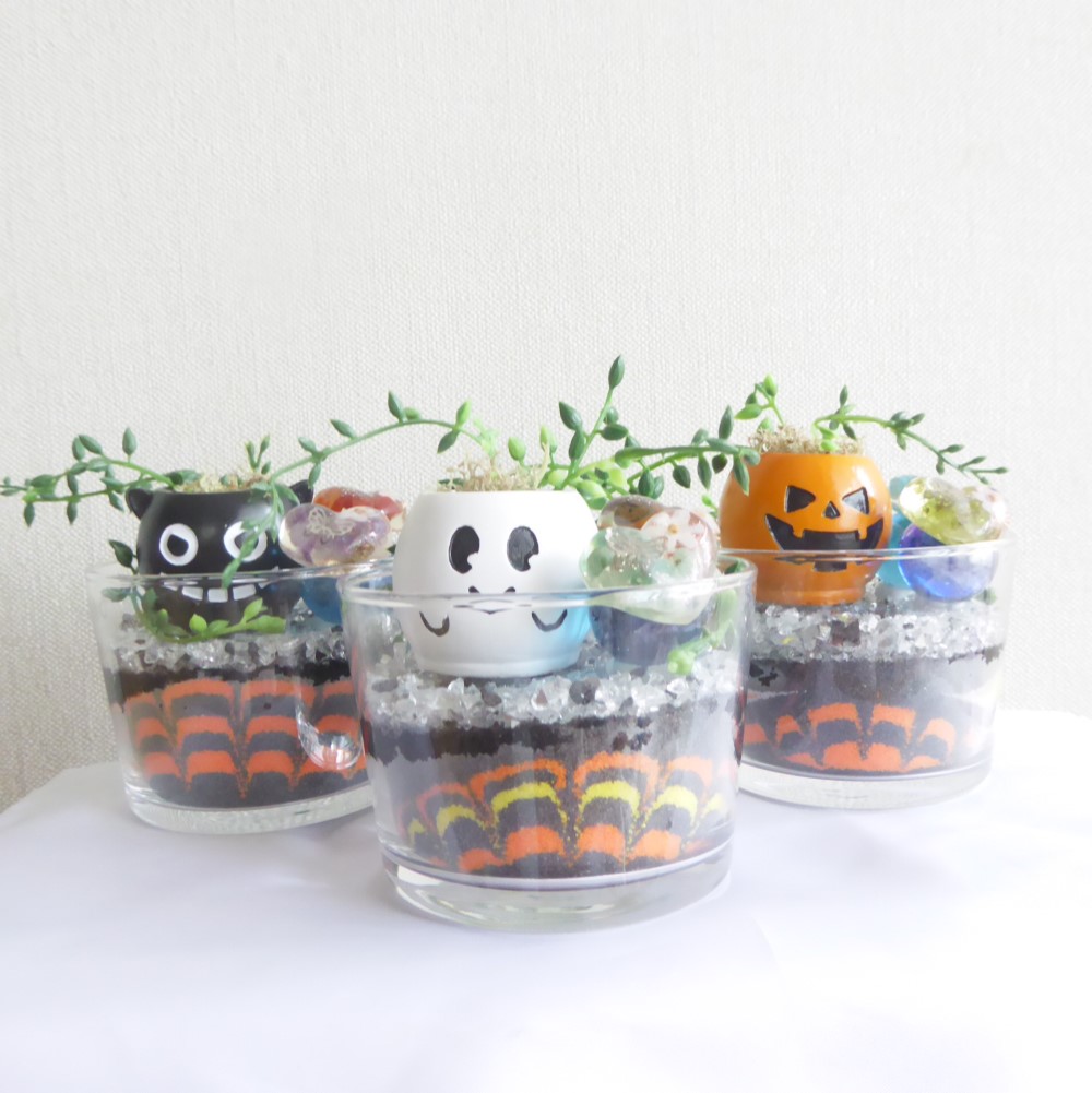 ハロウィンカラーサンドアートキット　3セット