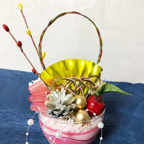 受注制作】カラーサンドアート☆お正月ver. アートフラワー 創造の恵