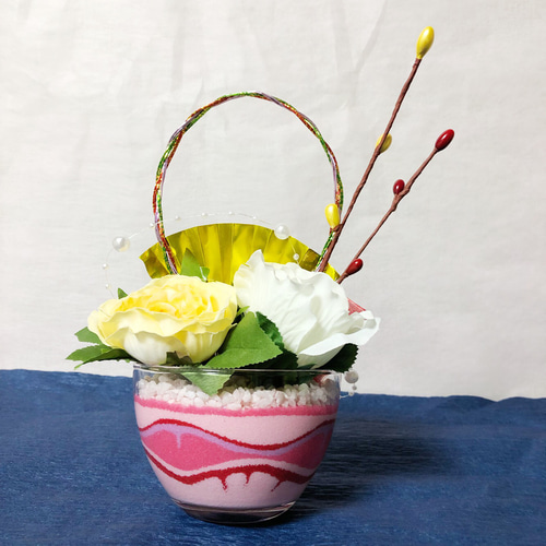 カラーサンドアート　周年祝い カラーサンドアート/パキラ/開店祝い/開業祝い