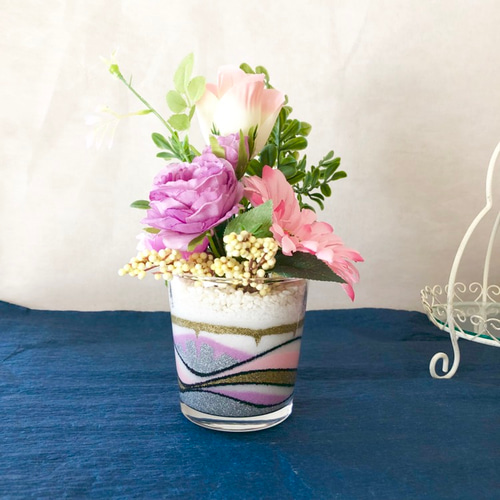 カラーサンドアート【受注制作】 アートフラワー 創造の恵〜蛍の