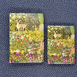 絵本なブックカバー『春の庭』２サイズセット 2枚目の画像
