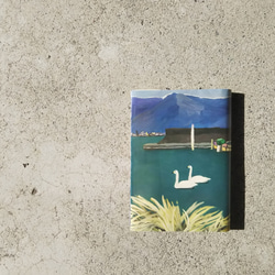 絵本なブックカバー『諏訪湖の船着き場』 1枚目の画像