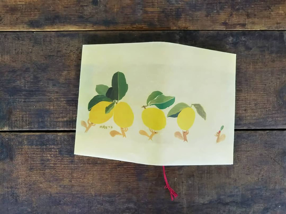 絵本なブックカバー『大きなレモン』 2枚目の画像