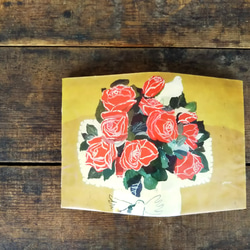 絵本なブックカバー『バラの花瓶』 1枚目の画像