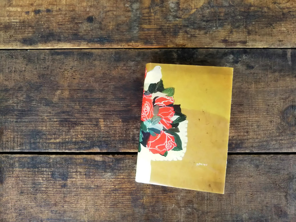 絵本なブックカバー『バラの花瓶』 2枚目の画像