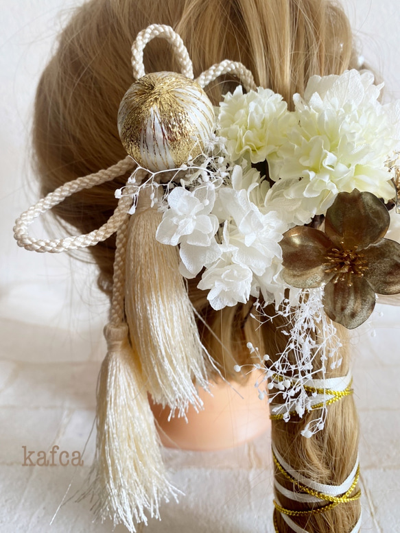 ローポニーテール シリーズ 2♡結婚式 成人式 ウェディング ヘッドドレス 髪飾り 2枚目の画像