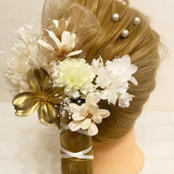 ローポニーテール シリーズ 4★結婚式 成人式 ウェディング ヘッドドレス 髪飾り 4枚目の画像