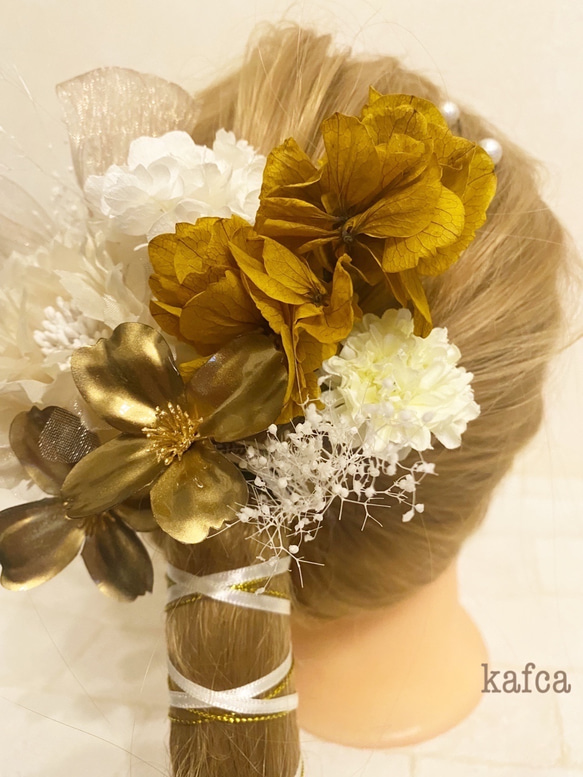 ローポニーテール シリーズ 5★結婚式 成人式 ウェディング ヘッドドレス 髪飾り 2枚目の画像