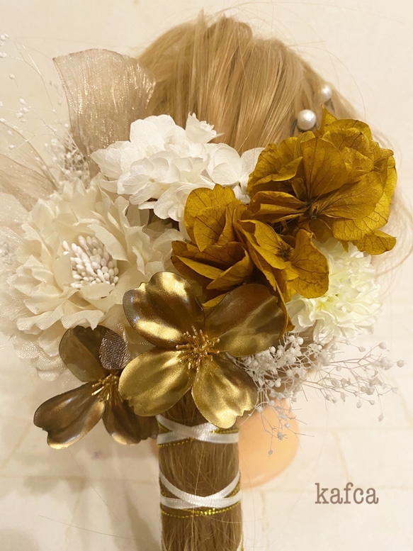 ローポニーテール シリーズ 5★結婚式 成人式 ウェディング ヘッドドレス 髪飾り 3枚目の画像