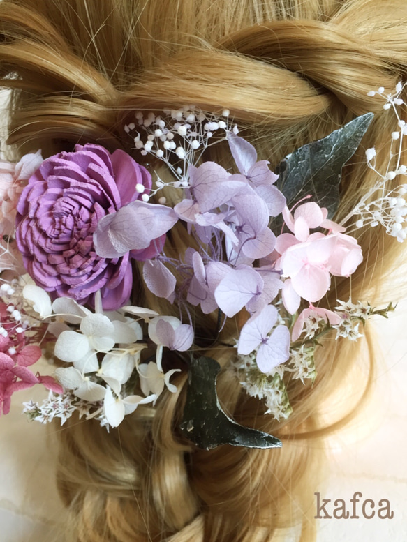 ★♪1 結婚式 成人式 ウェディング ヘッドドレス 髪飾り 3枚目の画像