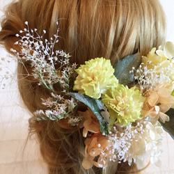★♪9結婚式 成人式 ウェディング ヘッドドレス 髪飾り 2枚目の画像