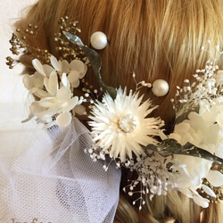 ♡♪17 結婚式 成人式 ウェディング ヘッドドレス 髪飾り 2枚目の画像