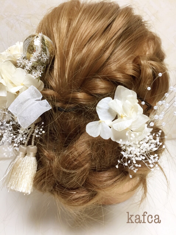 ★#1和装 結婚式 成人式 ウェディング ヘッドドレス 髪飾り 4枚目の画像
