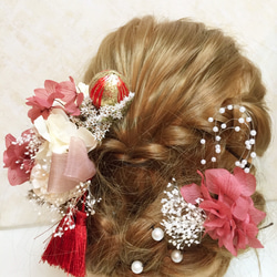 ♡#2和装 結婚式 成人式 ウェディング ヘッドドレス 髪飾り 3枚目の画像