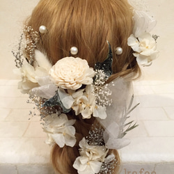 ♡♪23 結婚式 成人式 ウェディング ヘッドドレス 髪飾り 2枚目の画像
